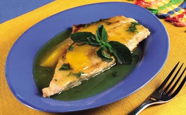 Lenguado en salsa de maracuyá